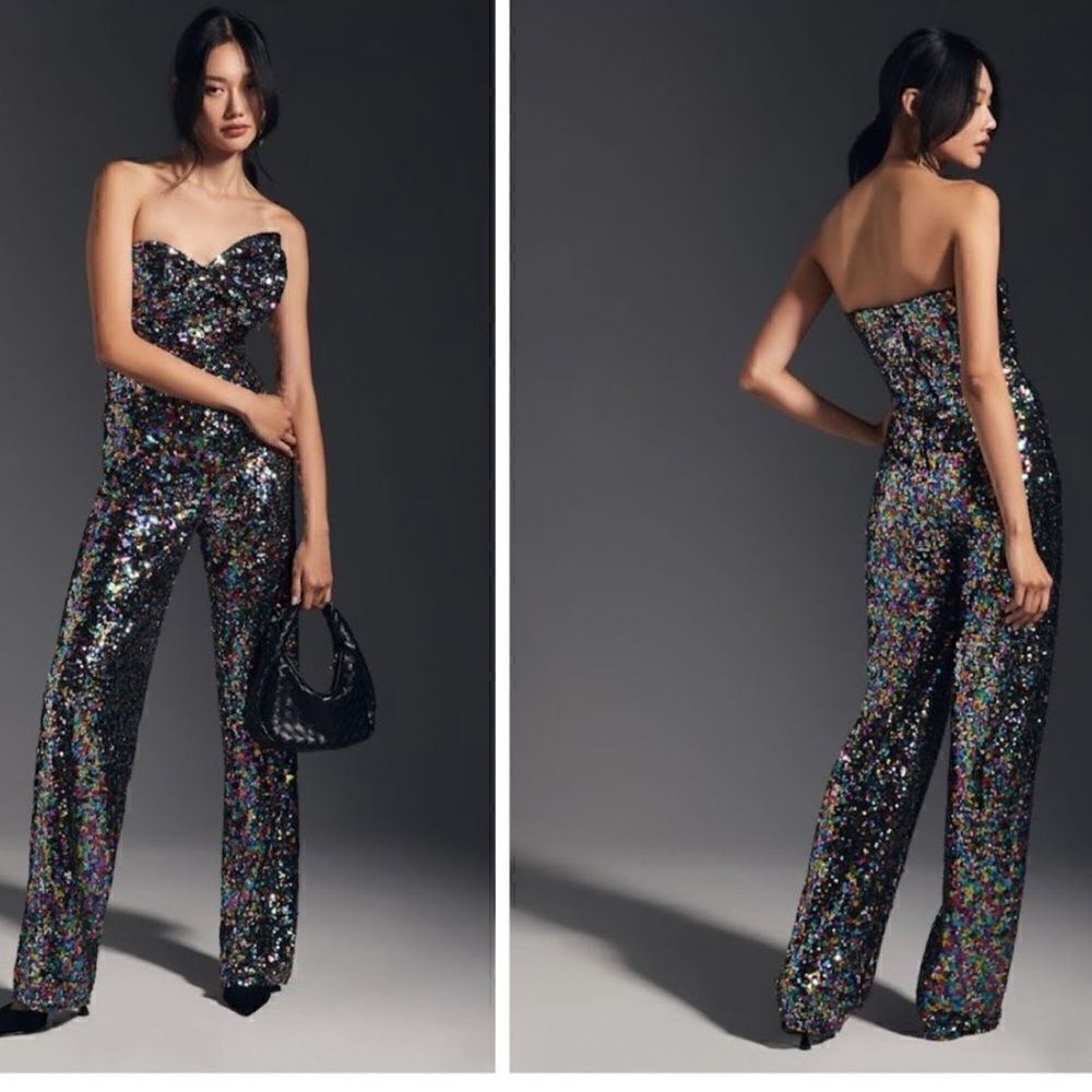 Anthropologie Hutch Bow Jumpsuit/ size 6 - Picture 6 of 11